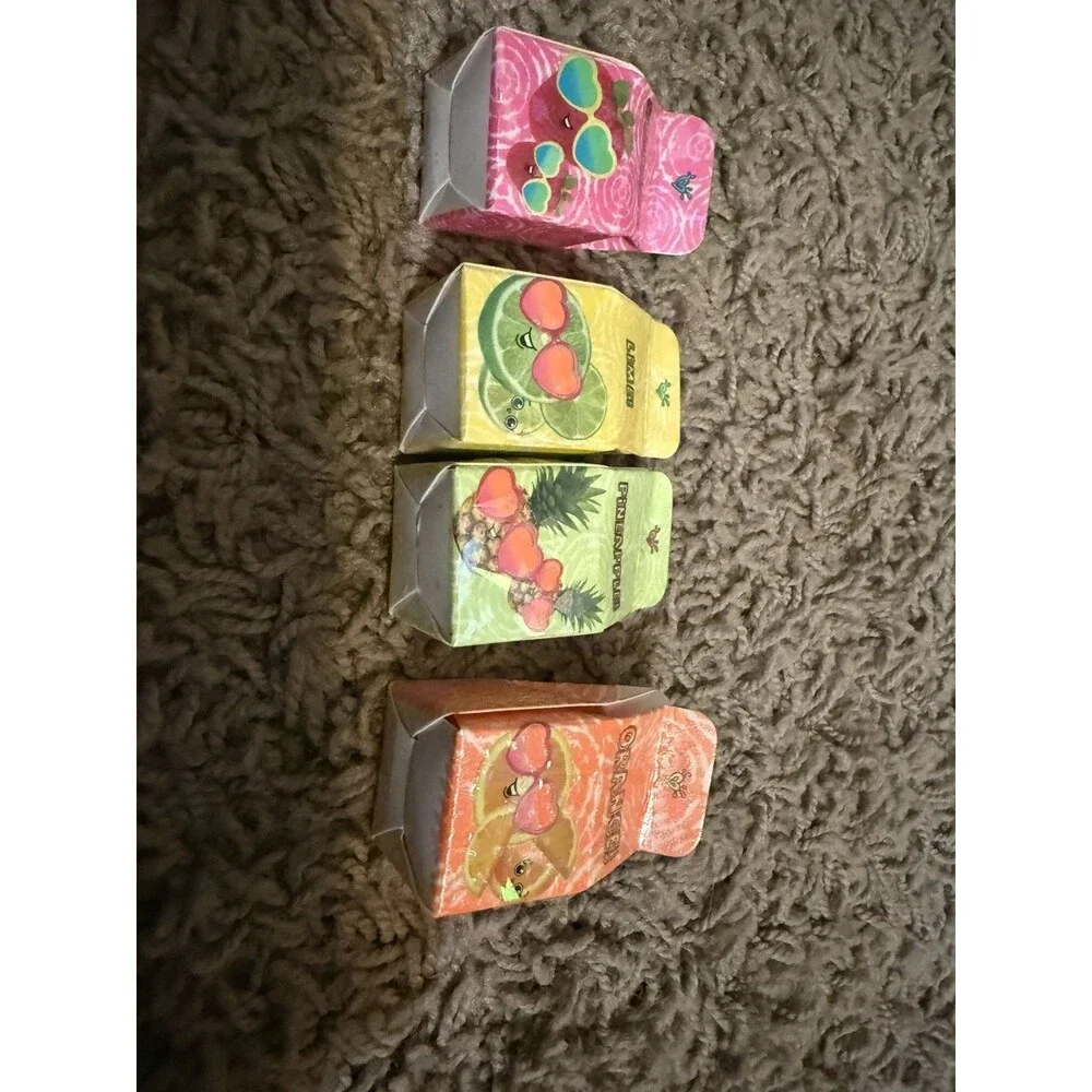 Justice New Fruit Scented Erasers Four Fun Fruit Flavors lemon orange pineapple